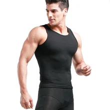 Мужская Облегающая майка без рукавов для формирования тела из чистого хлопка, высококачественная ткань, изысканное мастерство, удобные для кожи функциональные колготки