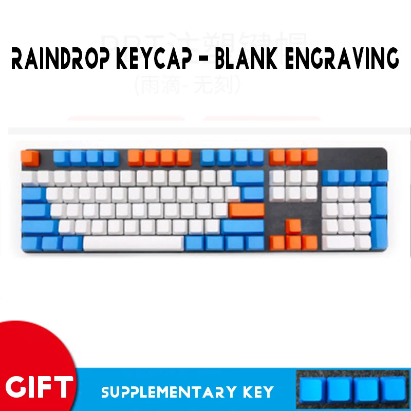 Raindrop Blank 108 ключ капля дождя Keycap FILCO/ikbc универсальная верхняя/боковая/пустая гравированная PBT механическая клавиатура Keycaps - Цвет: Raindrop Blank