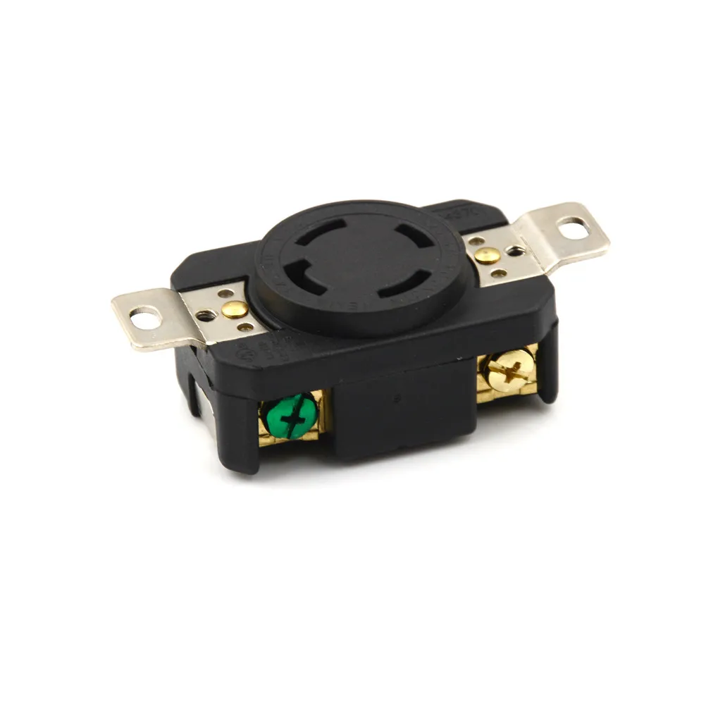 

1Pcs American 125V 250V 30A 4 hole NEMA L14-30P Generator outlet US Anti-off industry power socket inline wire connector