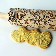 Новинка 1 шт. деревянная Скалка Для выбивания выпечки рождественские печенья лапша бисквит Фондант VA88