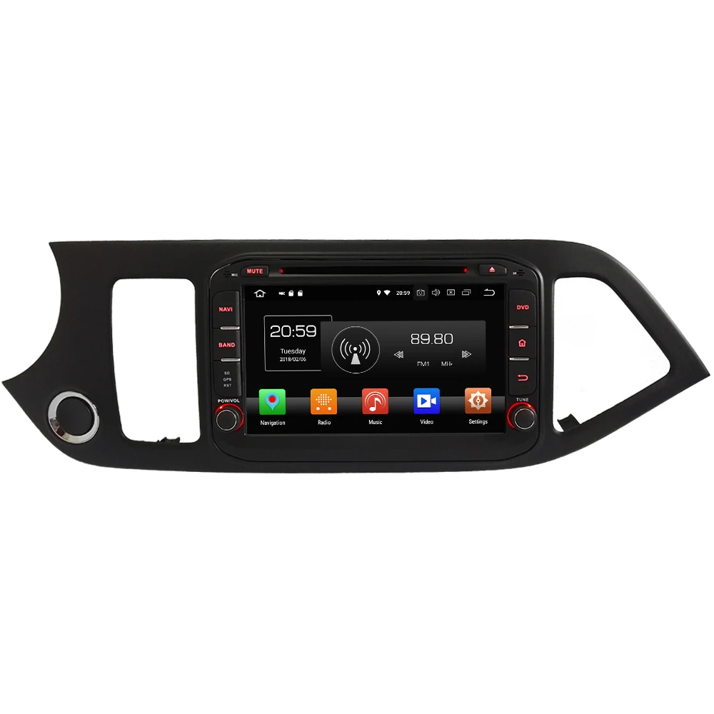 

3G 4G WIFI 8" Android 8.0 4GB RAM 32GB ROM Car DVD Player Radio Stereo For Kia Morning Picanto 2011 2012 2013 2014 2015 2016