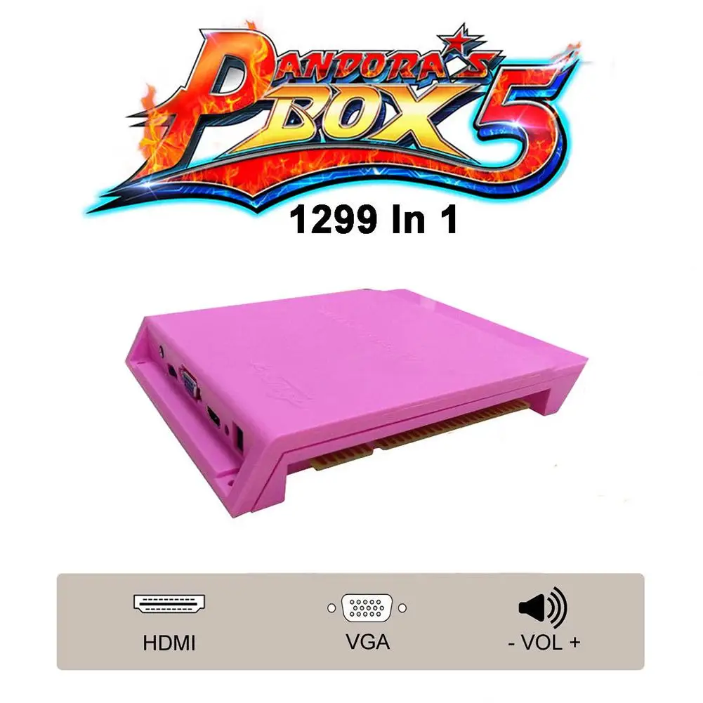 

2018 New Pandora's Key Box 5s 1299 In 1 Jamma Cartridge Arcade Video Games Board PCB Multi Coin Operated Games Accessory