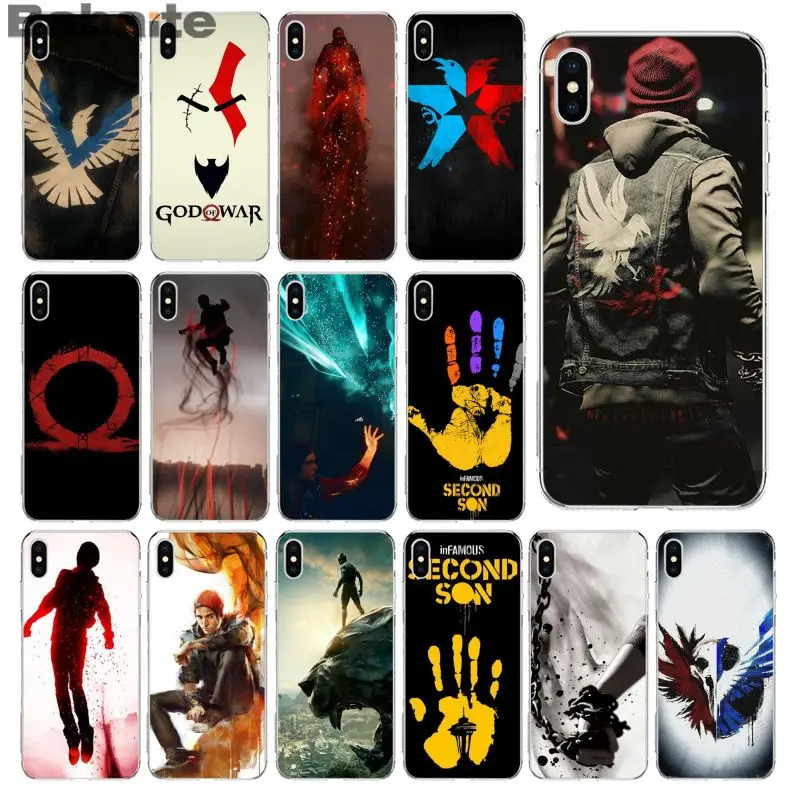 

Babaite inFamous Second Son Smart Cover Transparent Shell Phone Case for Apple iPhone 8 7 6 6S Plus X XS MAX 5 5S SE XR Cover