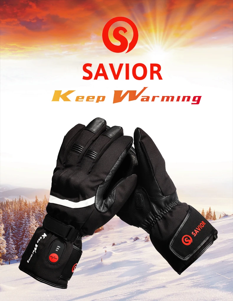 Corridas de Moto Luvas de Pesca Homem de Aquecimento Graus de Couro Salvador Exterior Equitação Bateria Aquecida à Prova d' Água Aquecimento 40 65 En13594 4 Cheap Luvas de ciclismo
