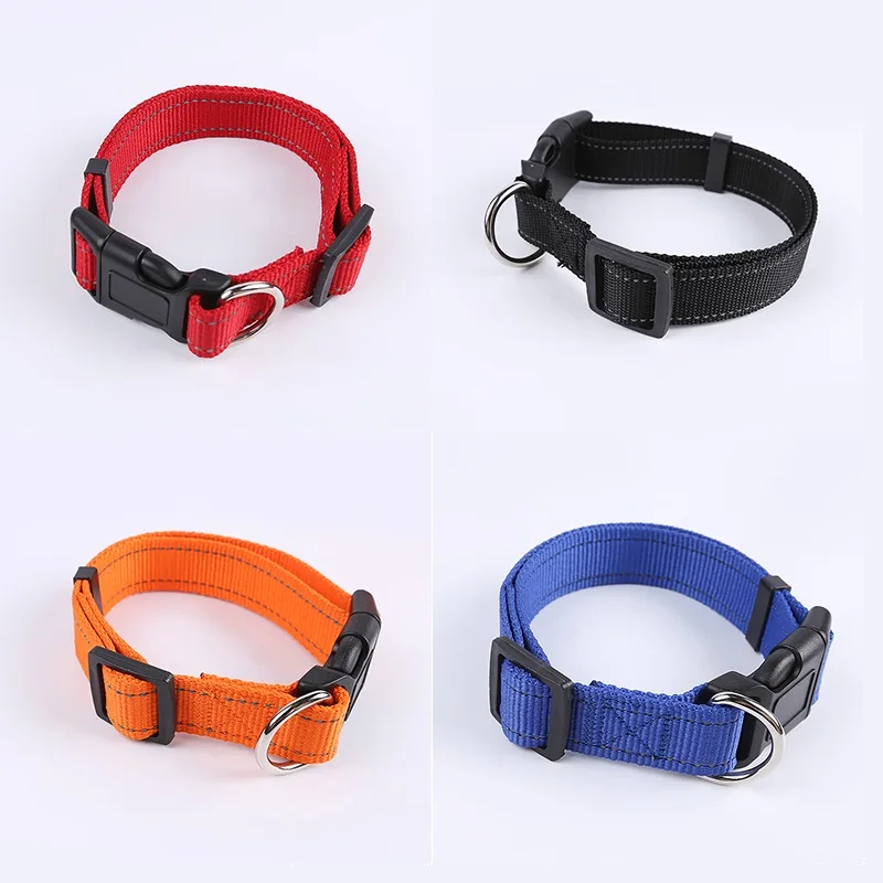 Reflective Dog Collar Adjustable Pet dog Collars Nylon Durable dogs neck collar pet puppy