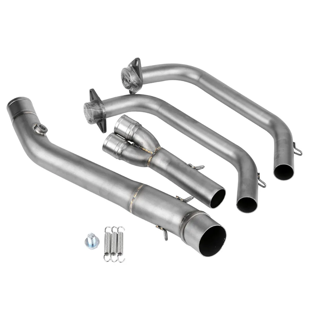 

Stainless Steel Racing Motorcycle Full Exhaust System Vent Front Pipe Link Connect for Yamaha YZF-R25/YZF-R3 2015 2016 2017 2018