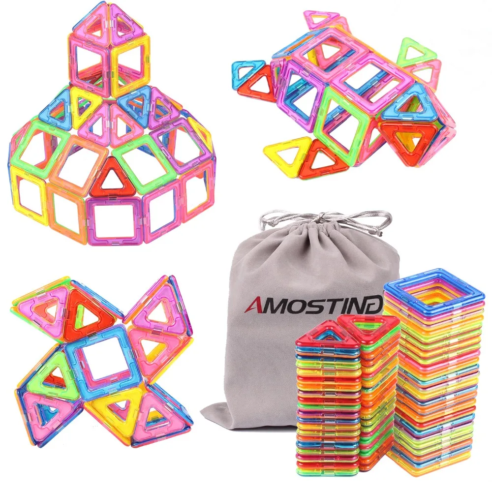 64PCS Kids Magnetic font b Blocks b font Construction Enlighten Assembly Building font b Blocks b