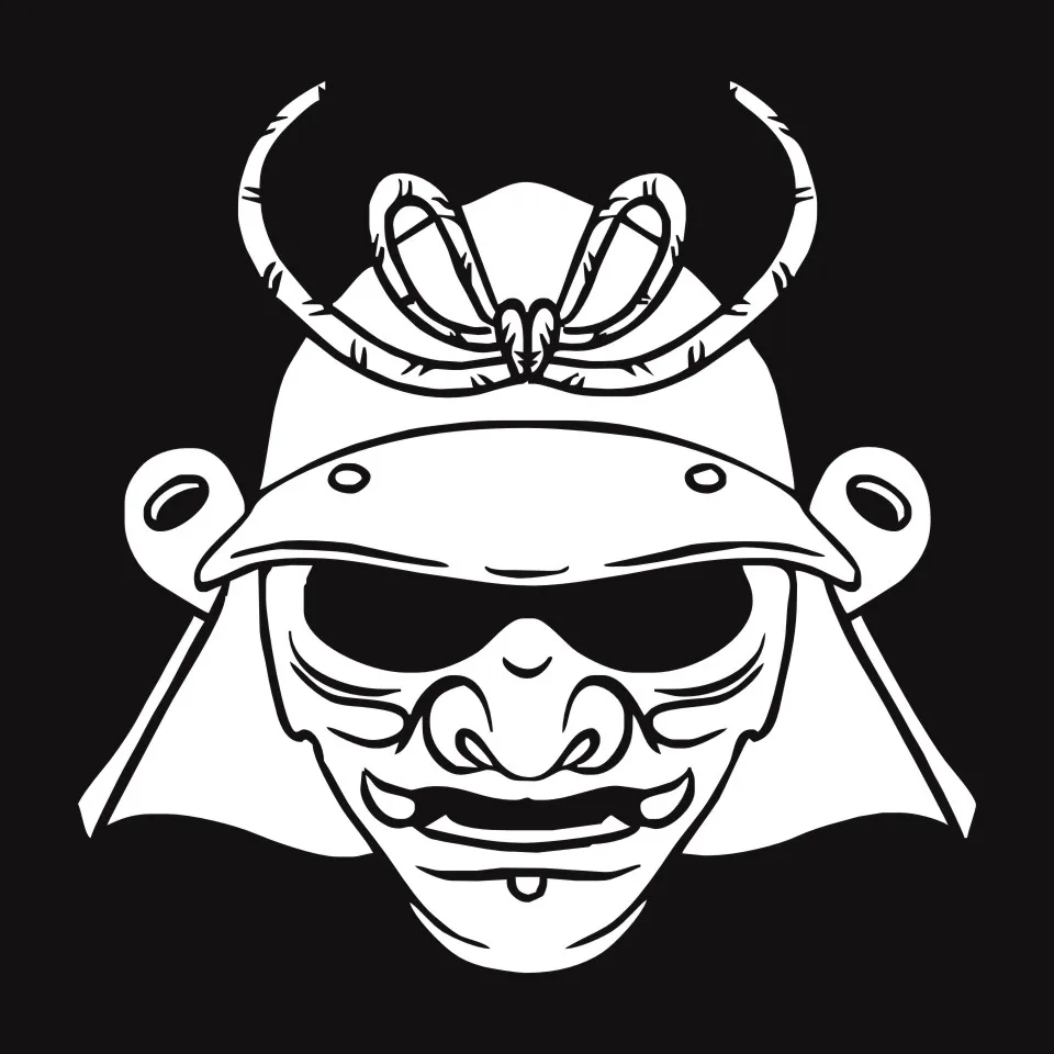 Anycuros Samurai Msak Japanese Head Car Sticker Vinyl Decor Decal 16.5cm16.5cm  (6)