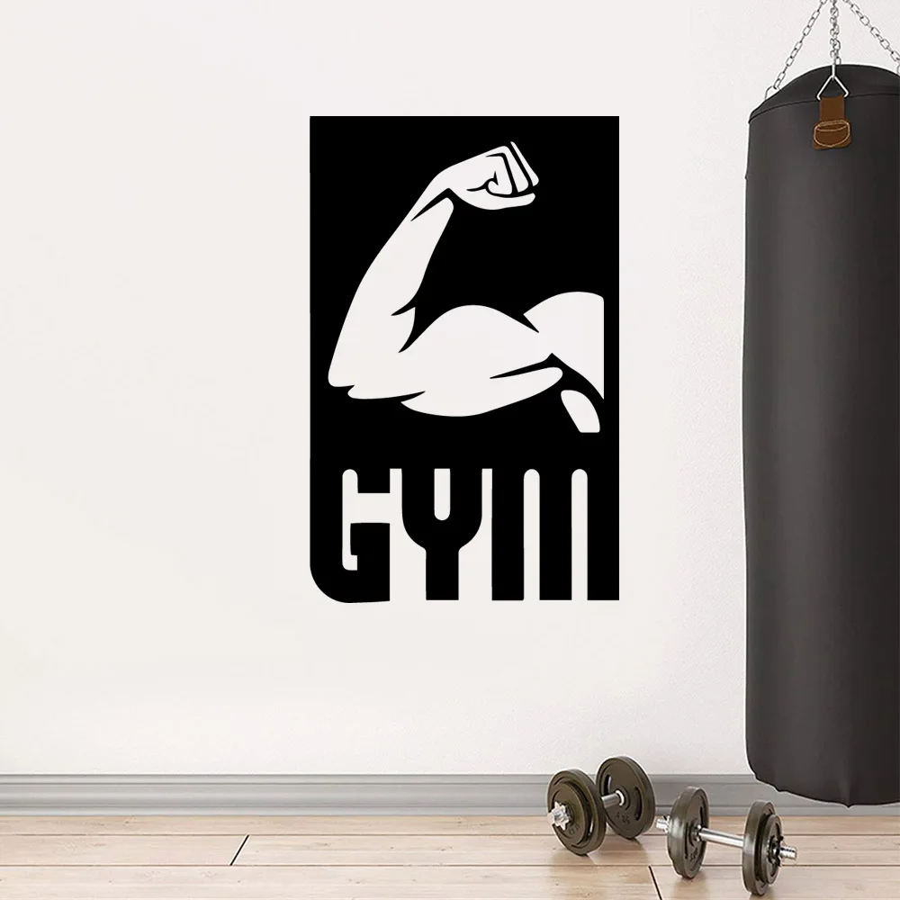 

Cartoon Style GYM Removable Art Vinyl Wall Stickers Living Room Children Room Waterproof Wall Art Decal vinilo pared