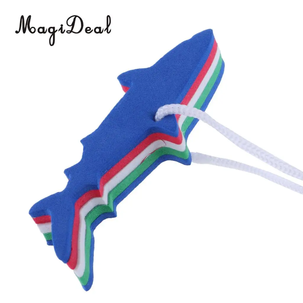 MagiDeal 2 Pieces Shark Shaped EVA Floating Keychain Keyring Kayak Water Key Float for Boating Rowing Drifting Canoeing Yachting