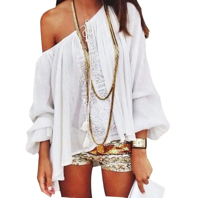 Hollow Out Lace Fashion Spring Autumn font b Women b font font b Blouse b font