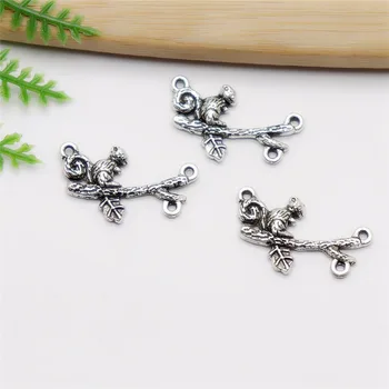 

Wholessale 76pcs(25*15mm) Antique Silver Plated Charms Squirrel Pendants for Bracelets Necklace DIY Jewelry Making