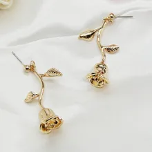 Высокое качество 10 пара/лот Модные женские ювелирные аксессуары серьги с розой для женщин