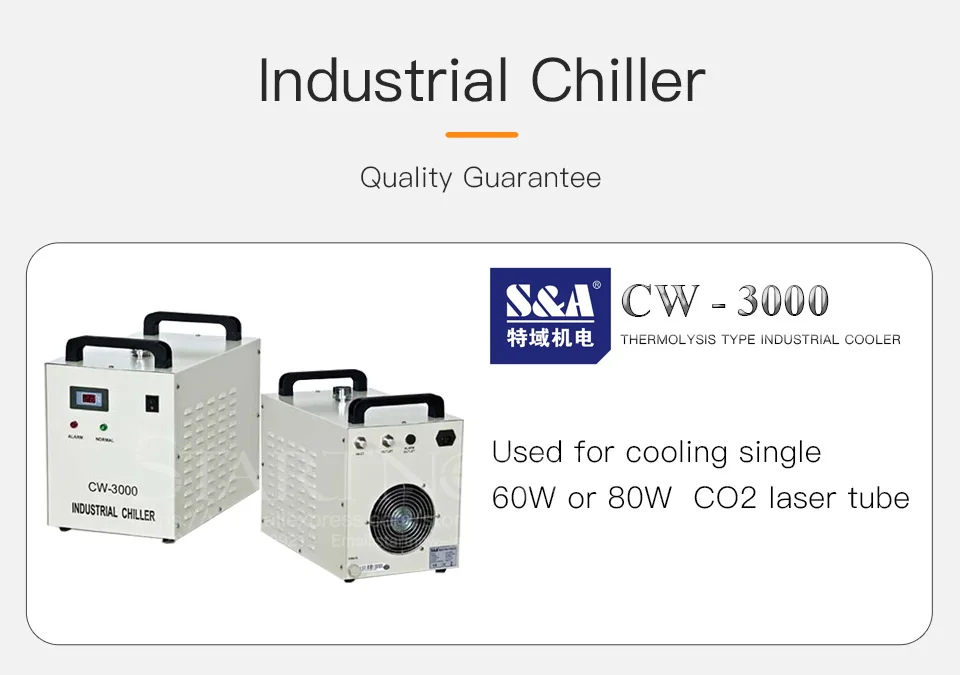 S & A Промышленный чиллер CW-3000 DG 110V CW3000 AG 220V кулер для гравировки резки 60W 80W 100W CO2 лазерная трубка