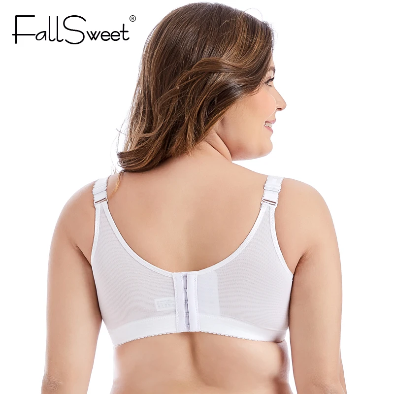 FallSweet Full Coverage Comfortable Bra for Women Full Cup Non Padded Minimizer Bra White Black