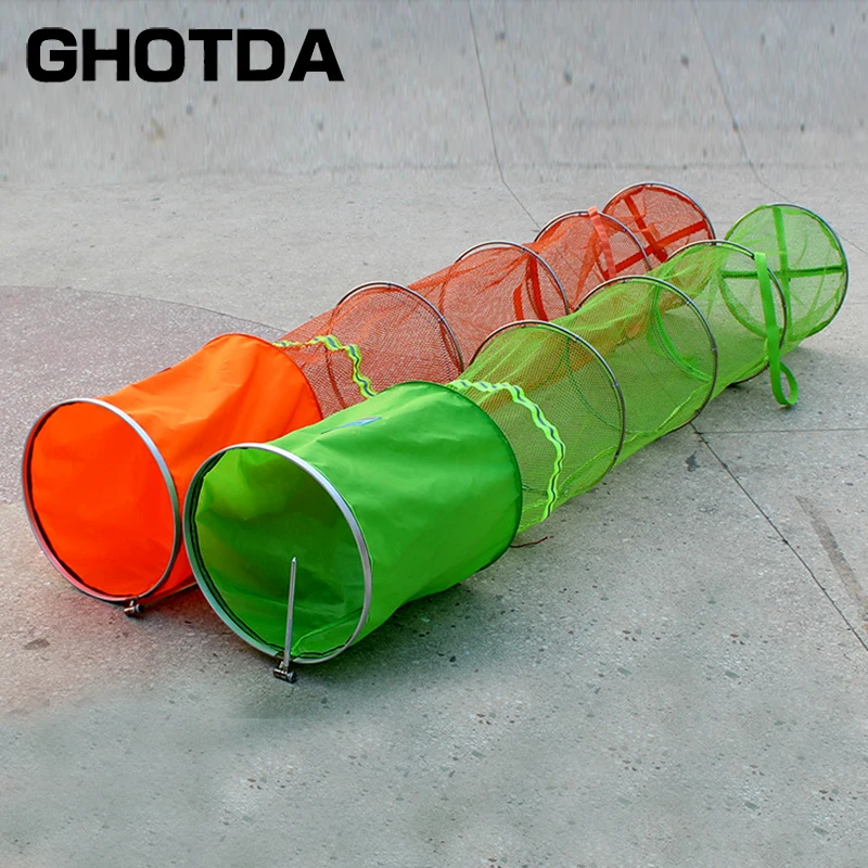 

New Collapsible Basket Dip Net Cage Keep Fish Alive in Water Diameter 25cm/33cm Length 1.6m 1.8m 2.0m 2.5m 3.0m