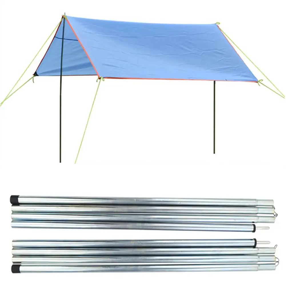 

8pcs Outdoor Camping Folding Awning Rod Adjustable Tent Pole Support Stand Beach Tent Rods Accessories For Tents Shelters Hiking