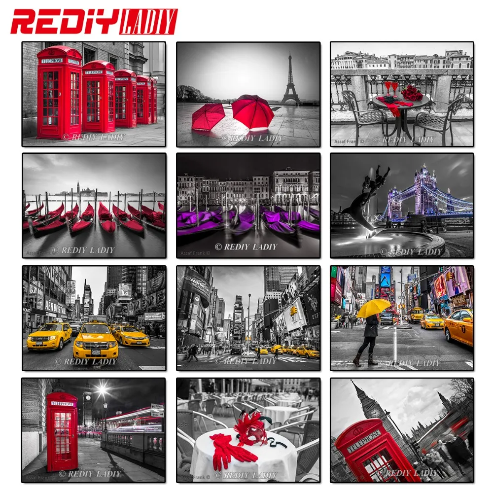 Картина REDIY LADIY Full стразы Кристалл домашний декор 5D алмазная живопись красный