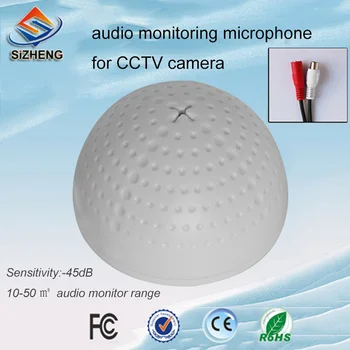 

SIZHENG COTT-QD20S Resin PVC audio pick up CCTV surveillance device sensitivity microphone 12v sound monitoring
