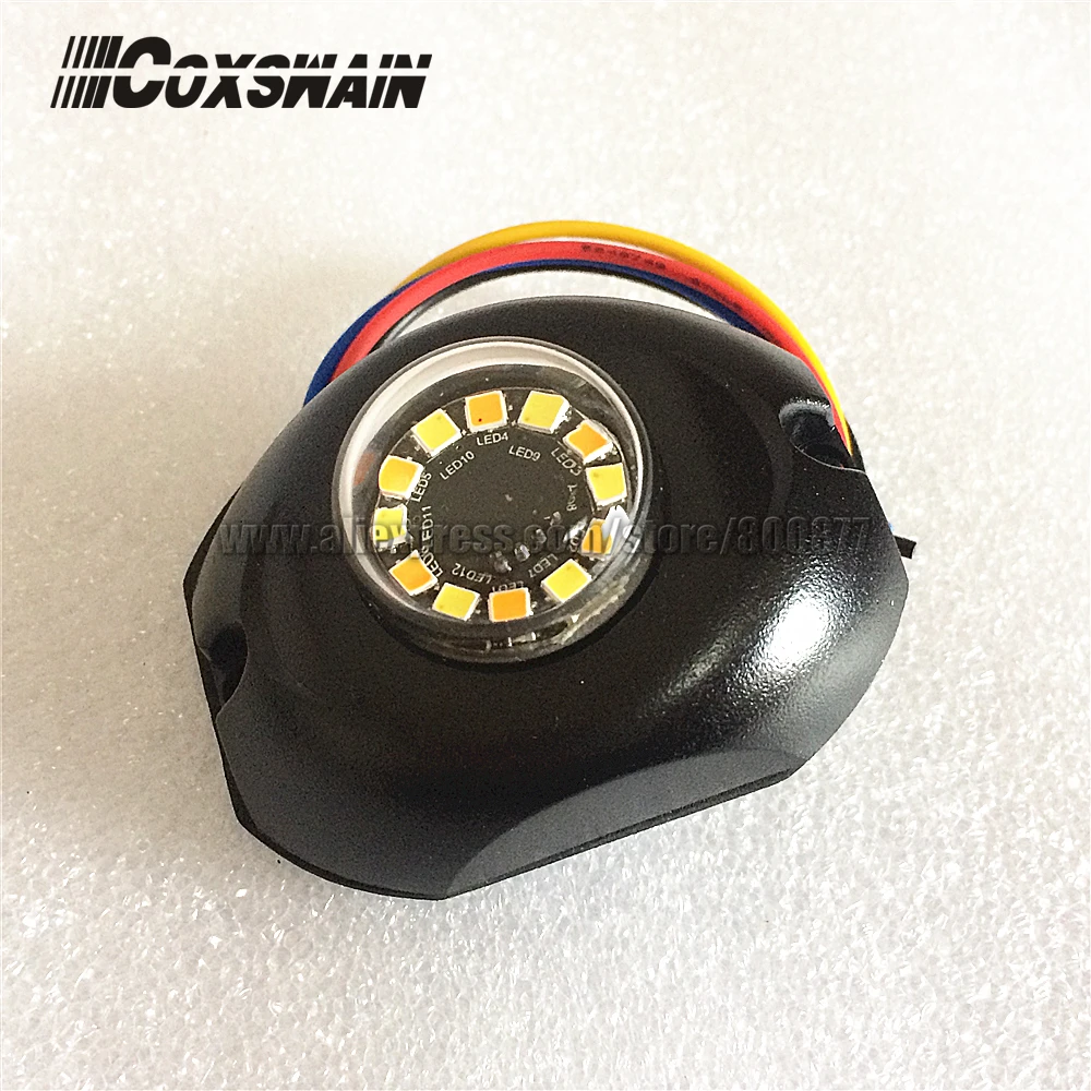 

G12 DUAL COLOR LED Hideaway strobe light , 12*3W LED, 35 flash, LED surface mount light, Car Truck Side Strobe Headlight