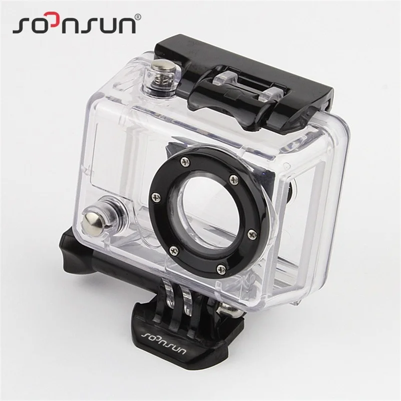 

SOONSUN Skeleton Housing Case Side Open Case Protective Cover with Glass Lens for GoPro Hero 2 for Go Pro Hero2 Accessories