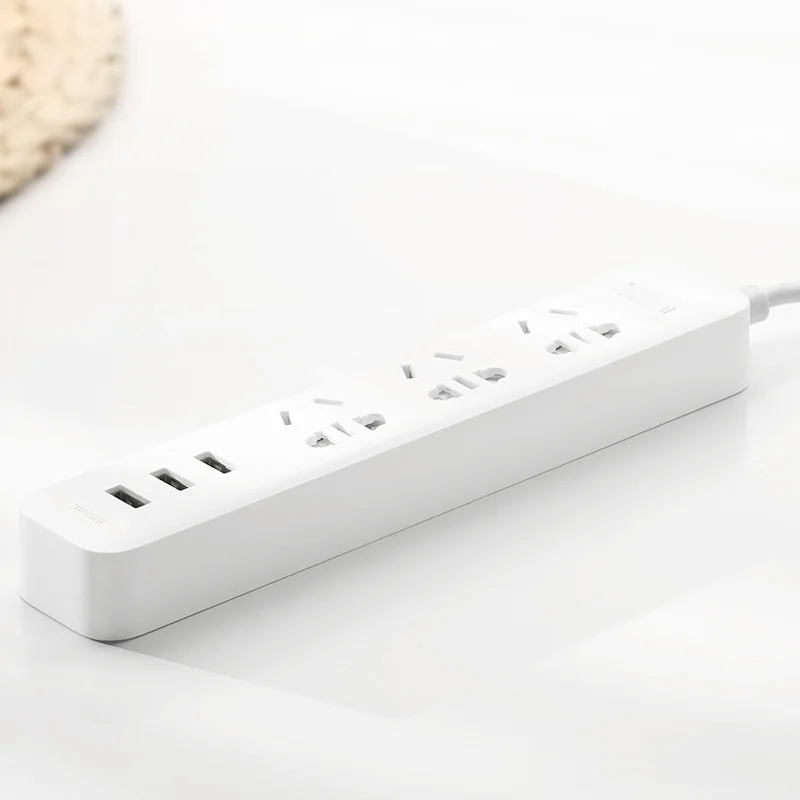 Оригинальная смарт лента Xiaomi Mijia 3 розетки + 2 А порты USB для быстрой зарядки черный