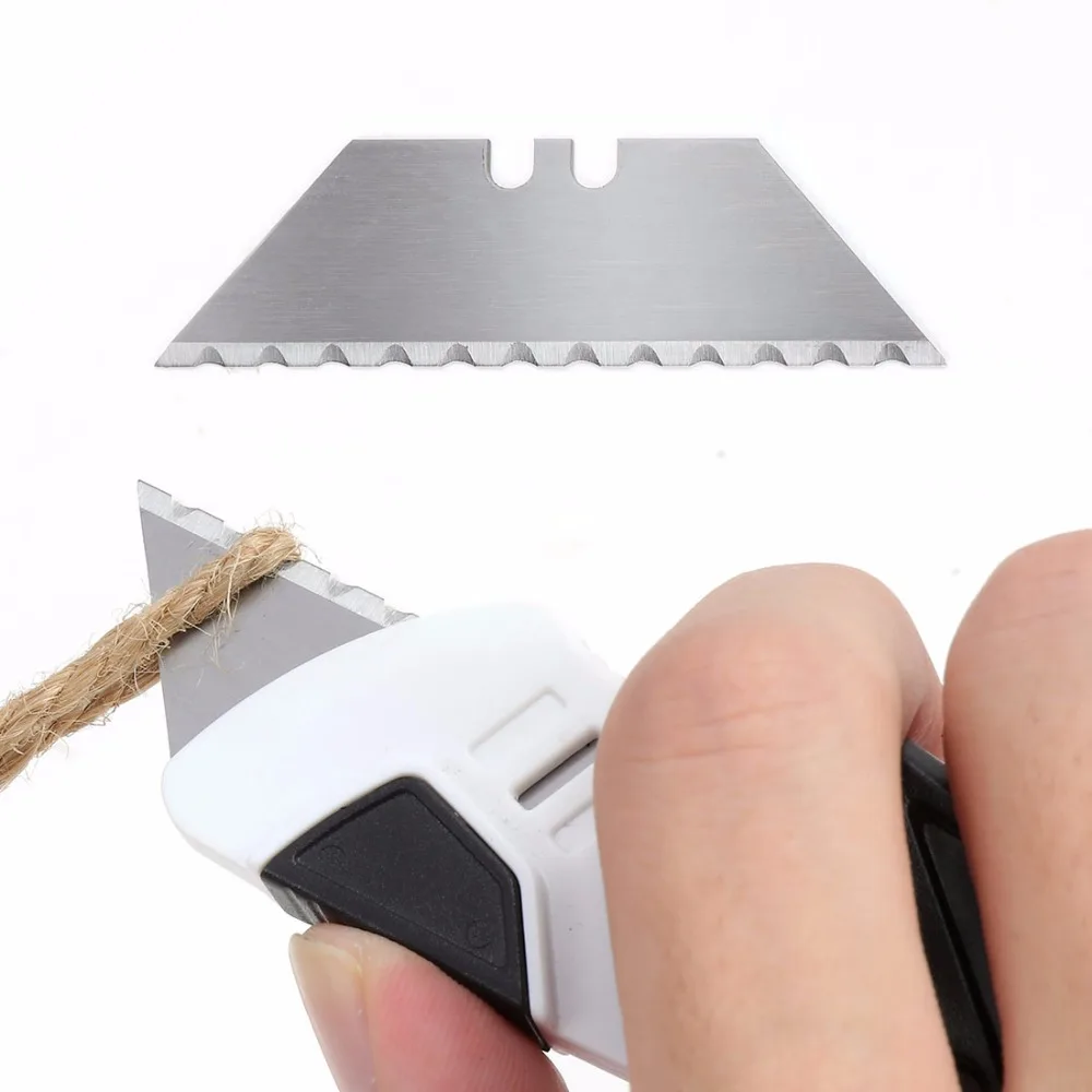 WORKPRO Serrated Knife Blades SK5 Steel Blades Heavy Duty Utility Knife Blades 50PC/Lot WORKPRO Serrated Knife Blades SK5 Steel Blades Heavy Duty Utility Knife Blades 50PC/Lot