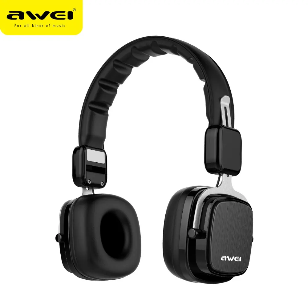 AWEI A750BL foldable bluetooth headphone CVC 6.0 noise reduction wireless headset 10 hours play time battery display for IOS | Электроника