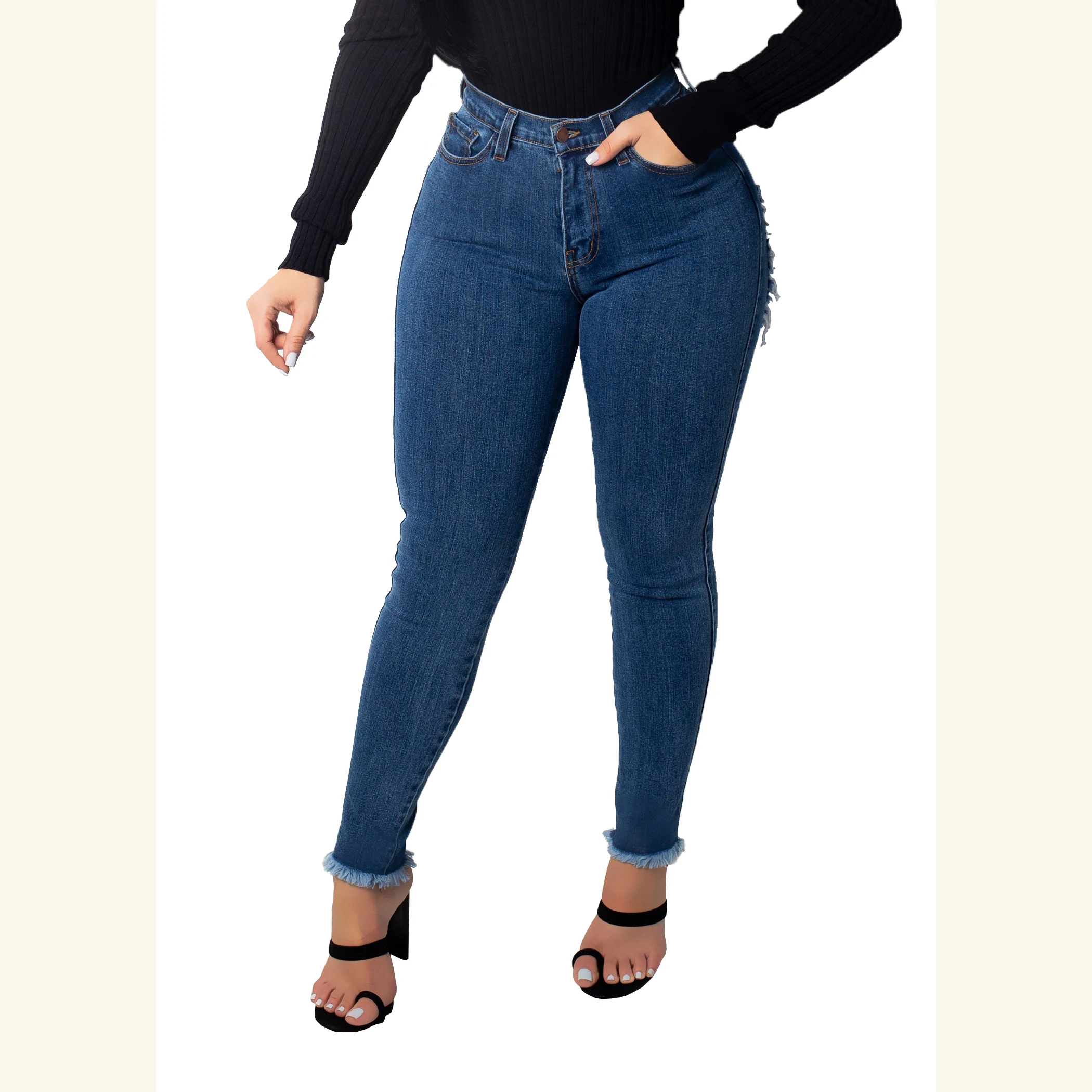 Tsuretobe сексуальные джинсовые брюки с дырками женские модные джинсовые брюки-карандаш с высокой талией Женские повседневные Стрейчевые женские облегающие джинсы