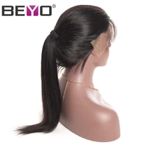 Beyo Pre Plucked Lace Front Human Hair Wigs Malaysian Straight Hair Wig With Baby Hair Non-Remy Hair 8-24 Inch Free Shipping