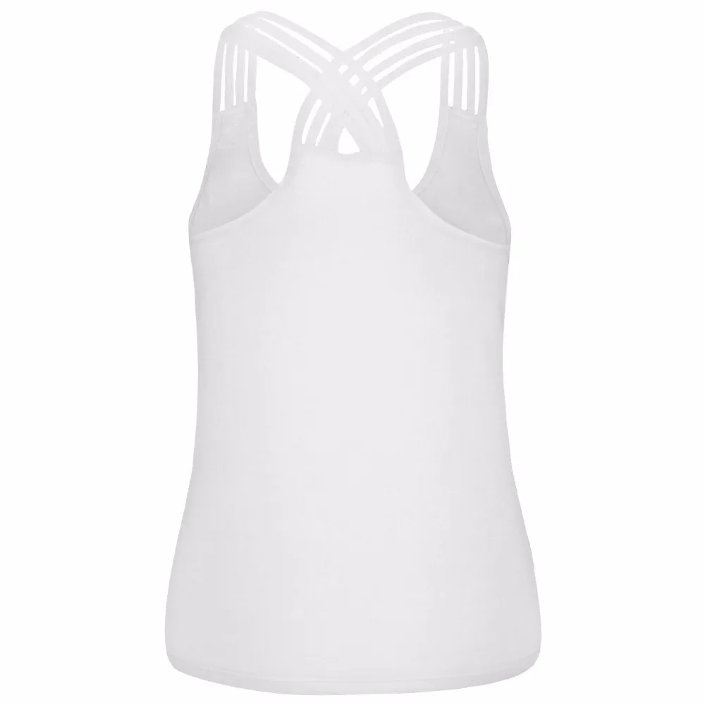 Футболка с цифровым принтом Тигра для женщин Спортивная рубашка с бретелями крест-накрест на бретелях женские футболки для йоги жилет Топ Одежда для фитнеса