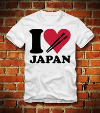 T SHIRT ICH LIEBE JAPAN HERZ ESSSTÄBCHEN SUSHI NIHON ICH LIEBE HERZ SPEISEN Kühlen Casual stolz t hemd männer Unisex mode t-shirt