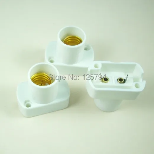 

10pcs/lot free shipping E14 aging white screw lamp holders E14 plastic test lamp holder adapter