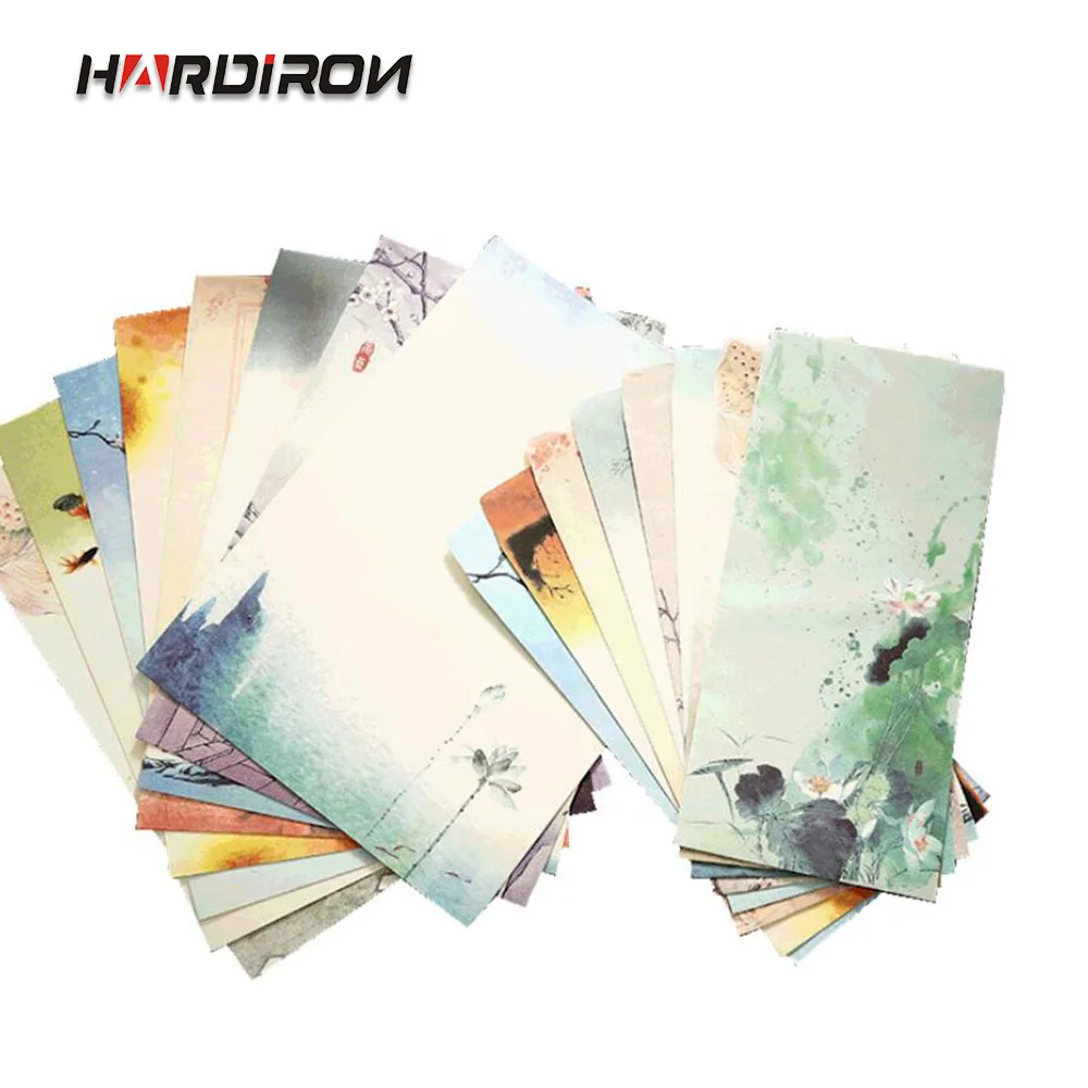 

HARDIRON 10 Set Chinese Vintage Style Series Envelope Stationery Set Romantic Retro Beautiful Postcard