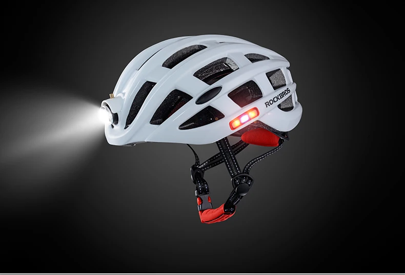 ROCKBROS велосипедный светильник Шлем водонепроницаемый USB Перезаряжаемый цельно-Формованный MTB дорожный велосипедный велосипед 3 режима шлем безопасные шлемы