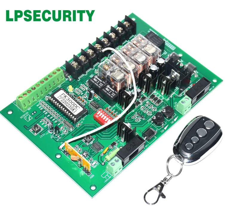 LPSECURITY motherboard PCB motor controller circuit board card for swing gate opener motor 24VDC input power(KEYFOBS optional)