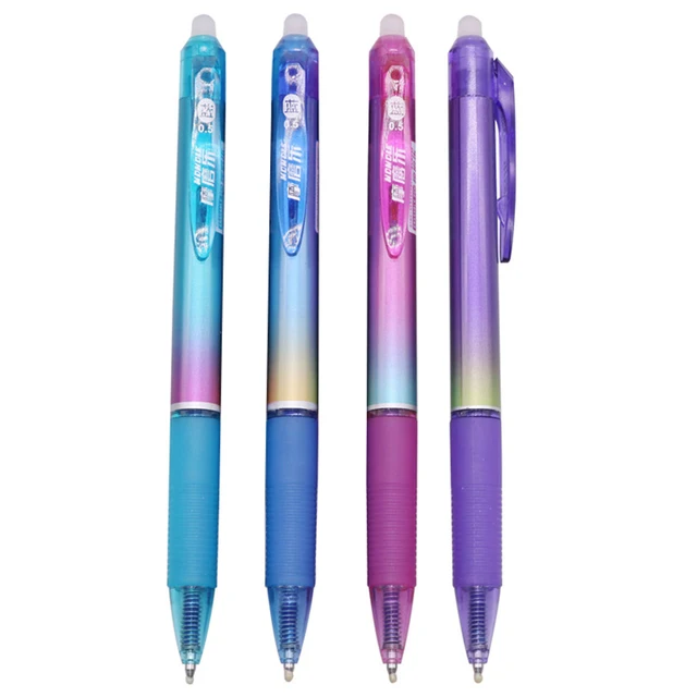 4 pcs Erasable ballpoint pen Press the magic erasable pen 0.5mm bullet