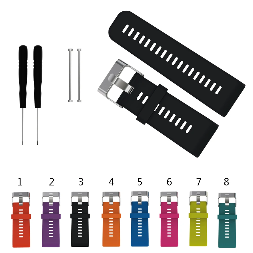 

Band for Garmin Vivoactive HR Silicone Strap Band Stainless Steel Buckle with Pin Removal Tool for Vivoactive HR Smart Watch