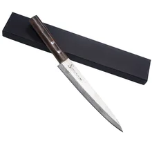 Heiße Japanische 8-zoll küchenmesser sashimi sushi Lachs messer Filetieren Messer 5Cr15mov Damaskus muster stahl kochen messer