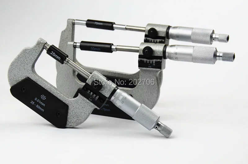 Top quality xibei brand 75 100mm* 0.01mm micrometer with counter
