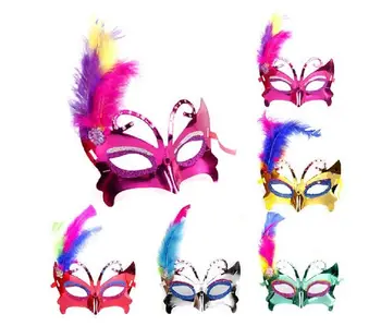 

Fashion New Feather Masks Butterfly Party Masks Masquerade Masks Supplies Very Beautiful high quality mixs colors