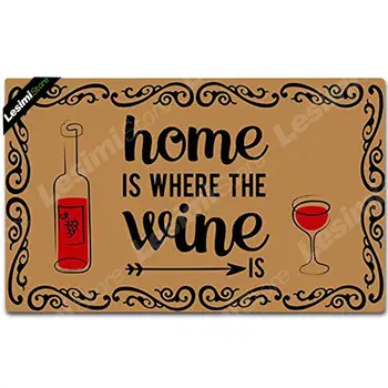 

Doormat Entrance Floor Mat Rectangular Funny Doormat Outdoor Decorative Door Mat Shoes Pad Home is Where The Wine Is