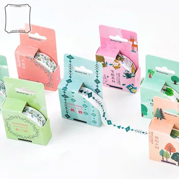 

1.5CM*7M Fresh Various Green Tree Masking Tape Album Scrapbooking Decor Washi Tape Stick Label