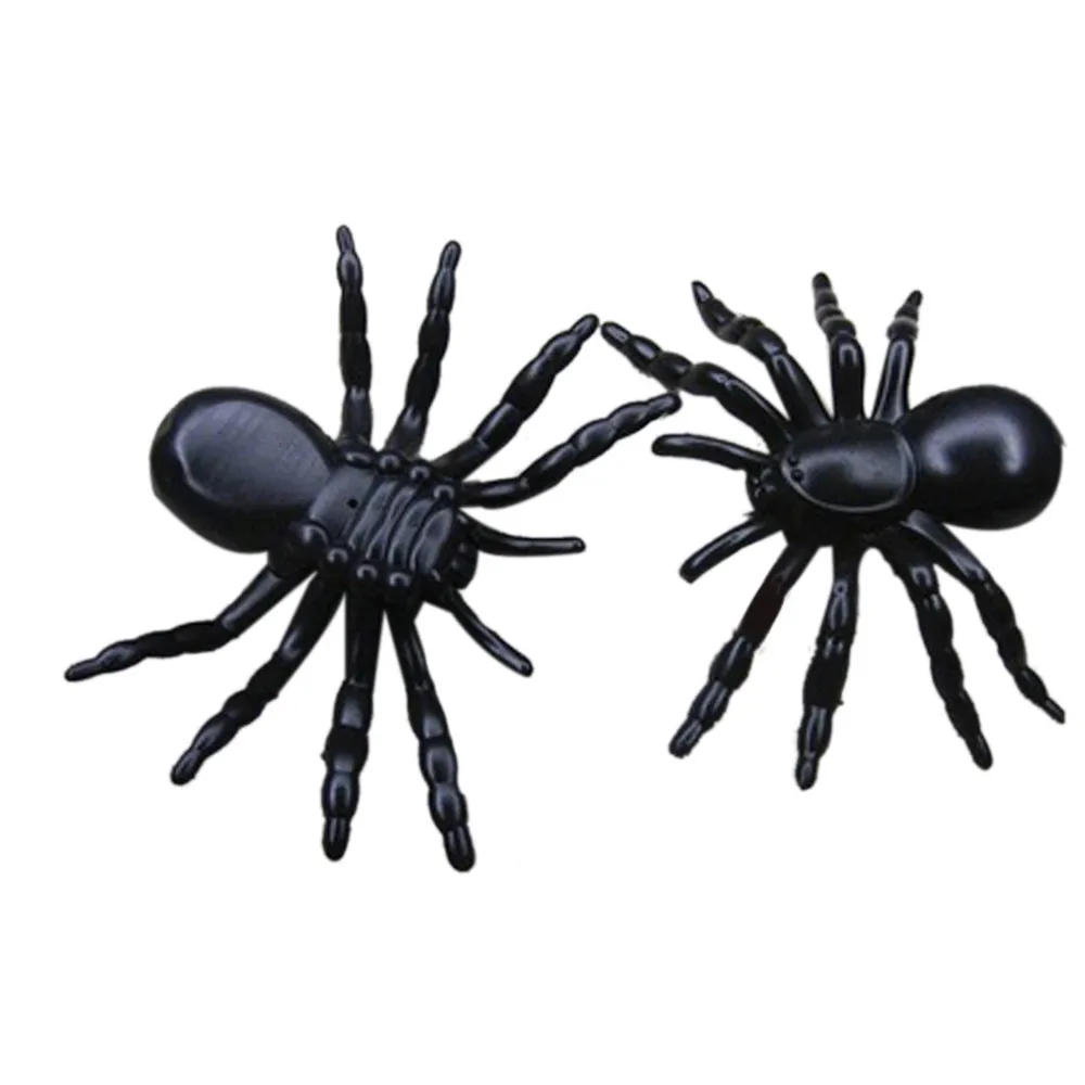 

D3 Halloween Plastic Black Spider Joking Toys Decoration Realistic aug07