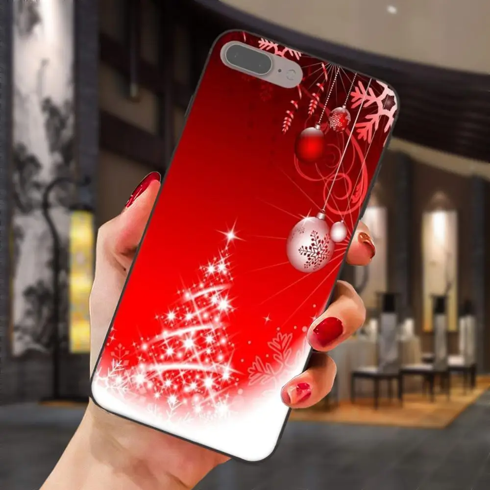 Новые чехлы для телефонов Apple iPhone 4 4S 5 5S SE 6 6S 7 8 Plus X XS Max XR Рождество Снежинка Олень