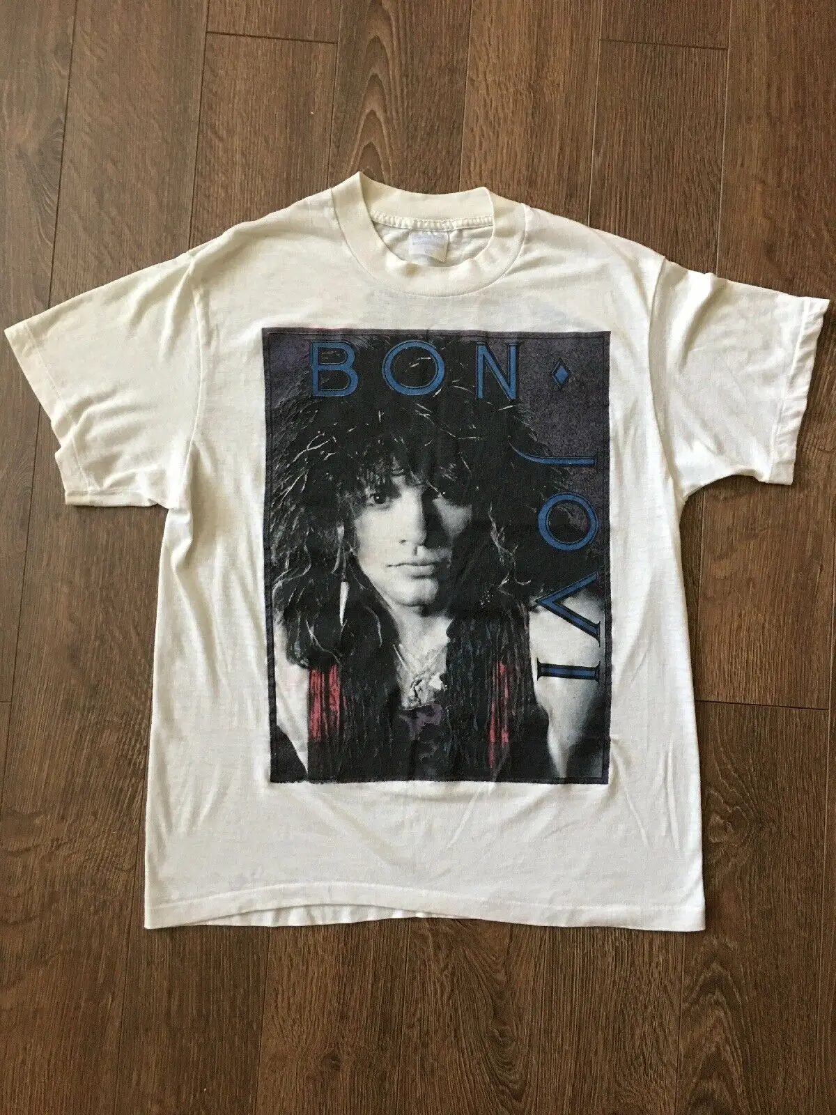 

VTG 80s JON BON JOVI T Shirt Rock Hair Metal Band CONCERT TOUR TEE 2018 New Fashion Men'S T-Shirts Short Sleeve Top Tee