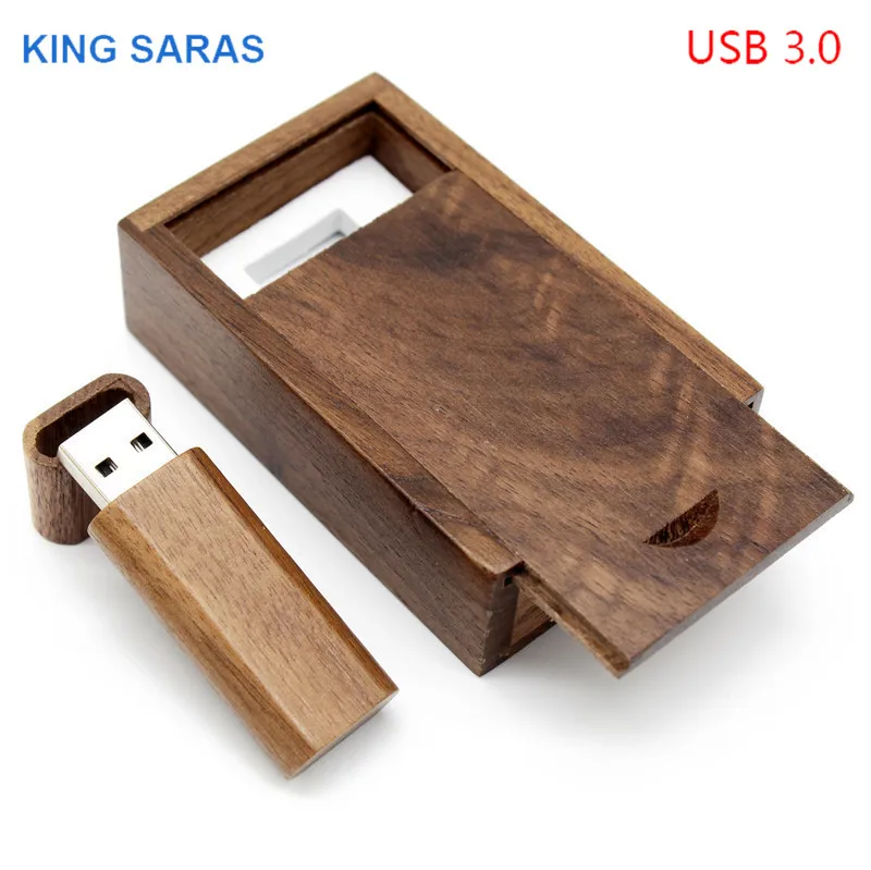 KING SARAS 5 colour Maple carbonized bamboo+box usb flash drive pendrive 4GB 8GB 16GB 32GB maple usb3.0 photography best gift