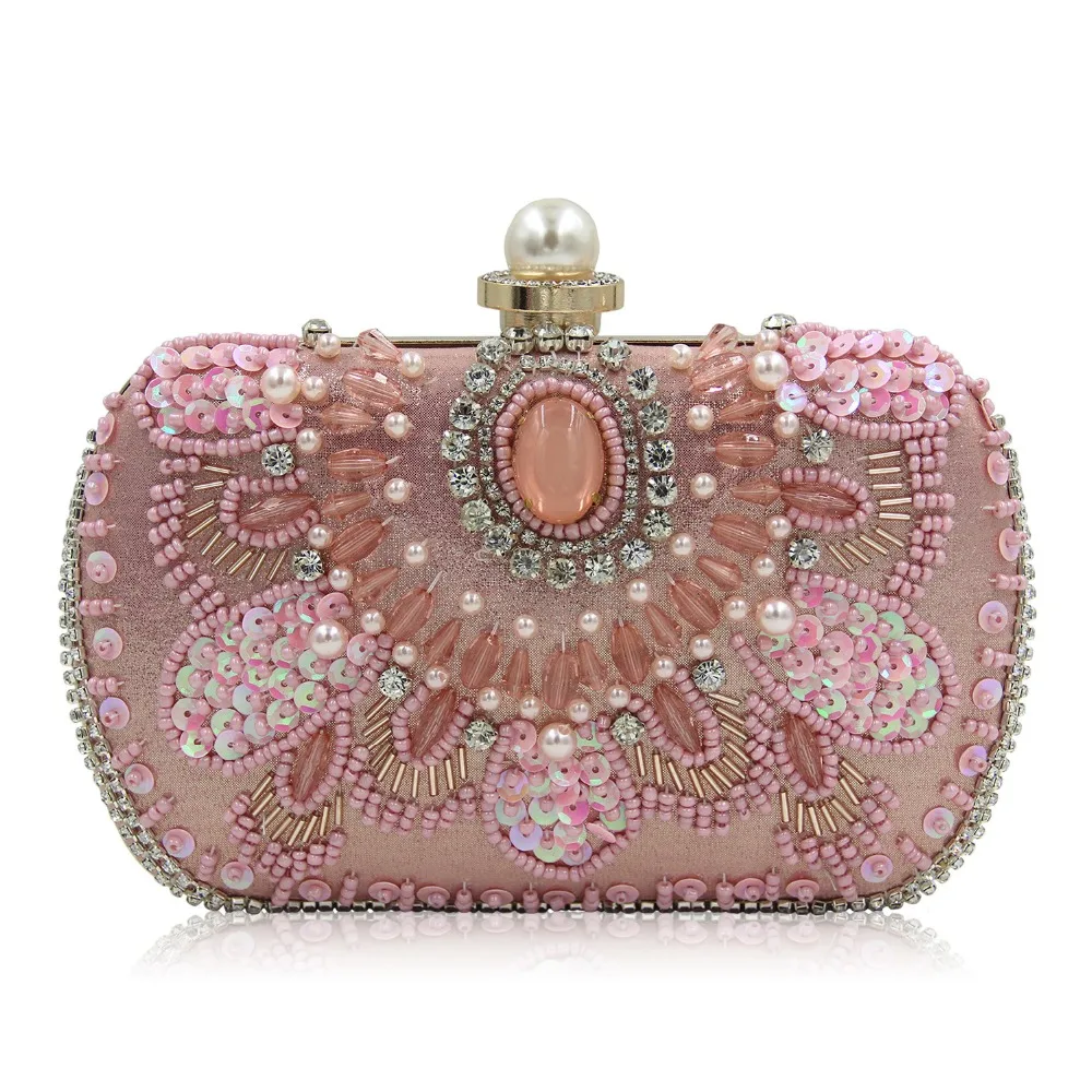 Woman Evening bag Women Diamond Pearl Clutch Crystal Day Clutch Wallet Wedding Purse Party