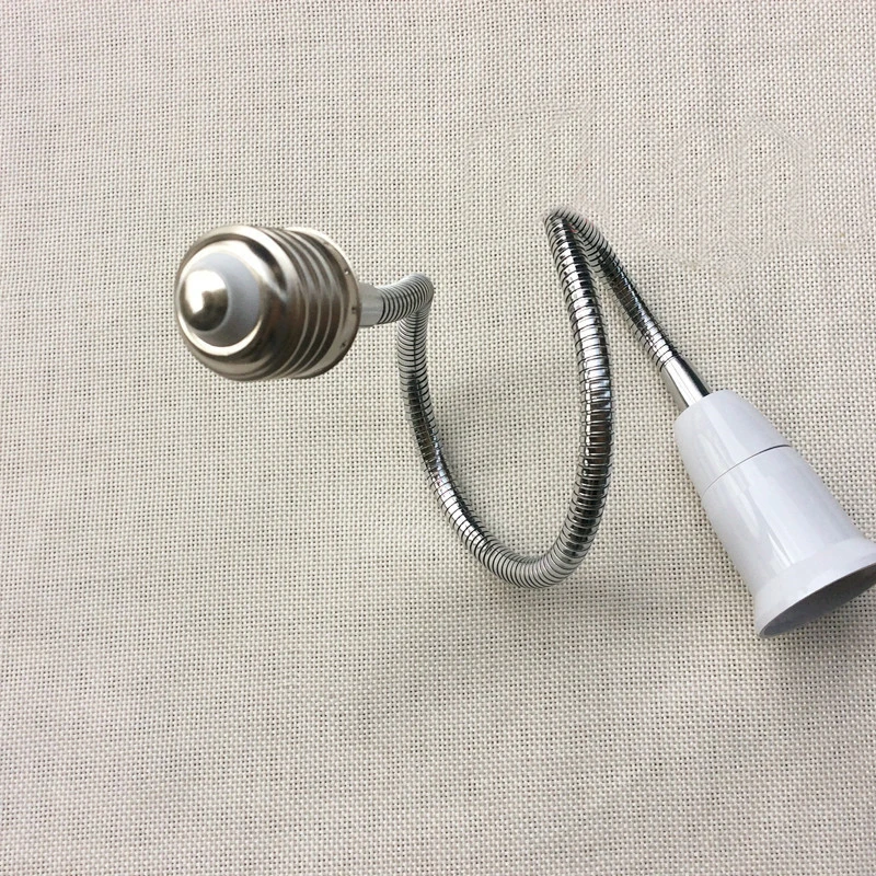 Расширение роторная основа для держателя лампы AC E27 16 см Гибкая Торцевая головка основание переходник конвертер Белый Для Домашнее освещение с помощью светодиодов