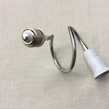 Расширение роторная основа для держателя лампы AC E27 16 см Гибкая Торцевая головка основание переходник конвертер Белый Для Домашнее освещение с помощью светодиодов